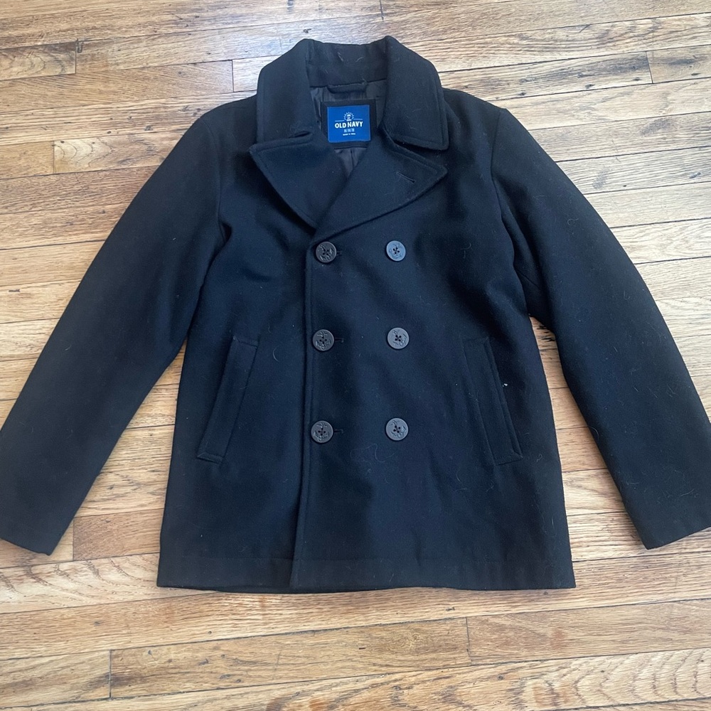 Old Navy Men's Classic Black Peacoat, Size M